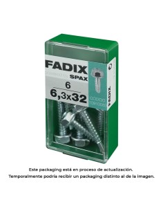 Caja s 6 unid. tornillo rosca chapa hexagonal autot. 6,3x32mm fadix