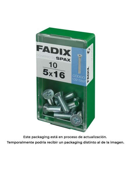 Caja s 10 unid. tornillo metrica cp m 5x16mm fadix