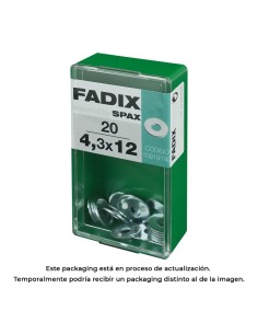 Caja s 20 unid. arandela plana ancha cinc 4,3x12mm fadix