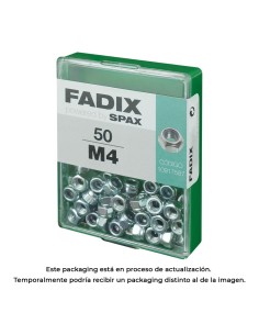 Caja m 50 unid. tuerca con autofreno cinc m 4 fadix