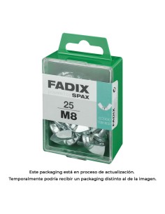 Caja m 25 unid. tuerca mariposa cinc m 8 fadix