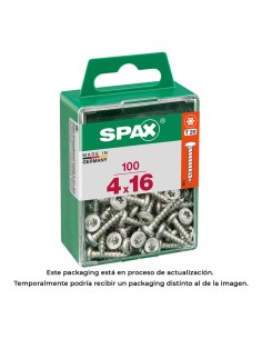 Caja 100 unid. tornillo madera spax cab. redonda wirox 4,0x16mm spax