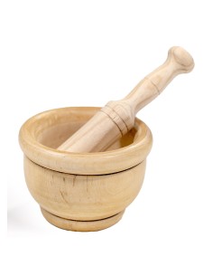 Mortero de madera con maza ø14 cm