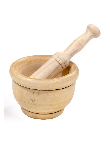 Mortero de madera con maza ø14 cm