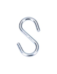 Gancho en forma de s 40 mm zincado, 4 uds