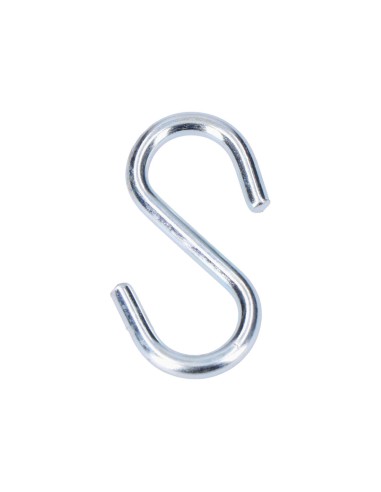 Gancho en forma de s 40 mm zincado, 4 uds