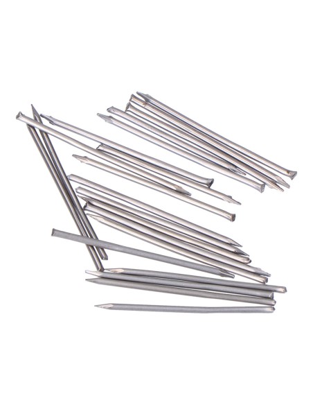 Punta aguja acero para tapeta 2,5 cm, pack 100 uds
