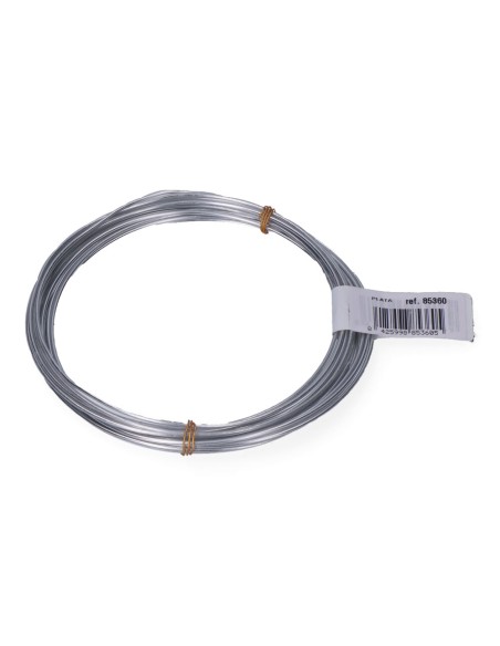 Alambre aluminio plata, calibre ø1,5 mm x 5 m
