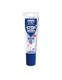 Sellador stop moho juntas sanitarios acabado cemento blanco 125 ml