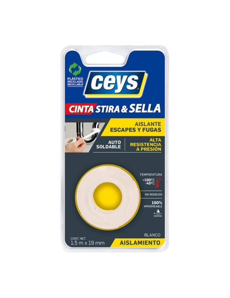 Cinta de reparación stira & sella blanco 19 mm x 1,5 m