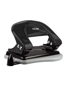 Perforadora para papel con guía negro