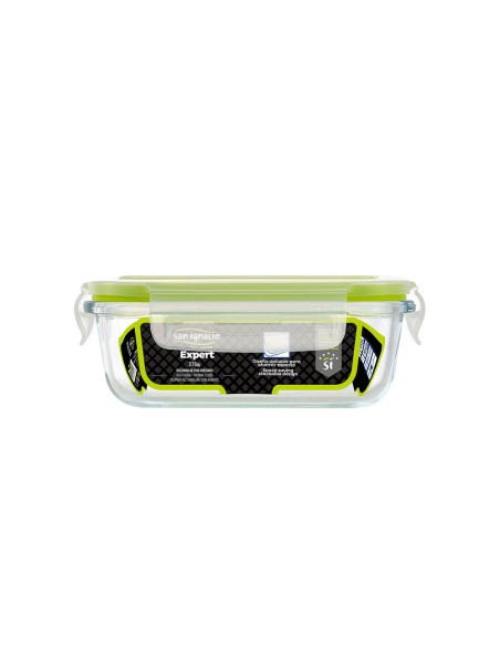Fiambrera hermética rectangular borosilicato expert 370 ml