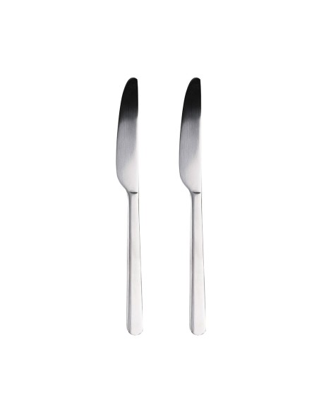 Cuchillo de acero inoxidable reciclado brillo earth, blister 2 uds