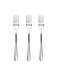 Tenedor para postre de acero inoxidable brillo natur 3 uds