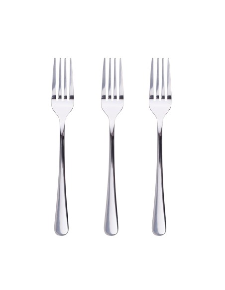 Tenedor para postre de acero inoxidable brillo natur 3 uds