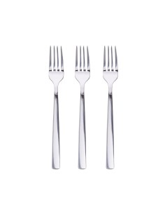 Tenedor para postre de acero inoxidable brillo earth 3 uds