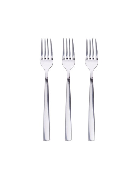 Tenedor para postre de acero inoxidable brillo earth 3 uds