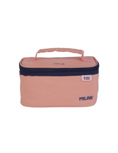 Bolsa isotérmica porta alimentos pequeña serie 1918 rosa con 1 recipiente 1,5 l