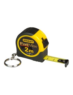 Mini flexómetro 2m x 13mm con llavero en contenedor de plástico fmht1-33856 stanley