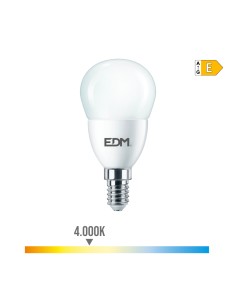 Bombilla esferica led e14 7 w 806 lm 4000 k luz dia ø4,8 x 9,5 cm