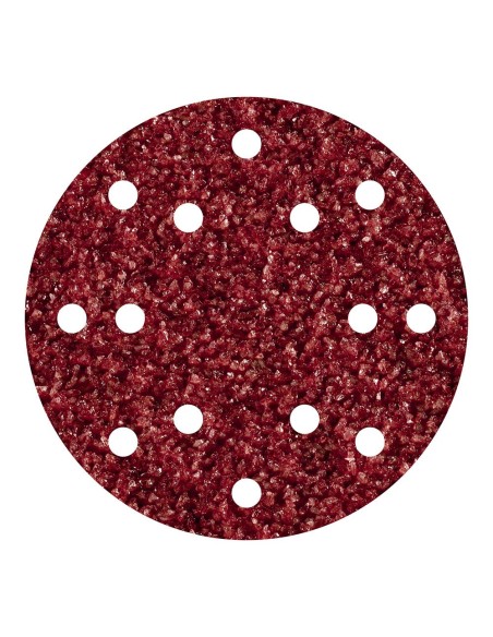 Discos adhesivos de lijar corindón, para exc., ø150 mm, grano40, set 5 uds