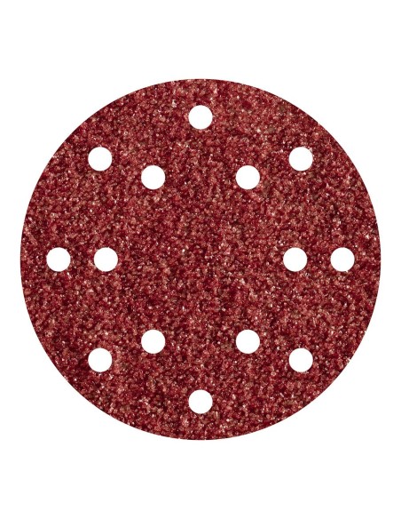 Discos adhesivos de lijar corindón, para exc., ø150 mm, grano80, set 5 uds