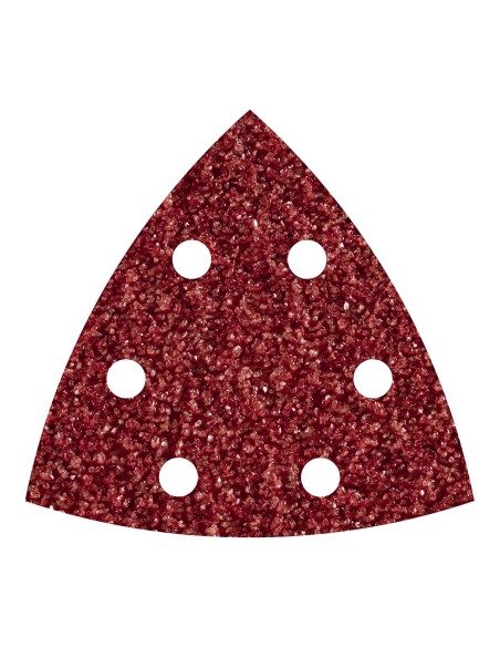 Hojas abrasivas adhesivas de corindón, 95 mm, grano60 delta, set 5 uds
