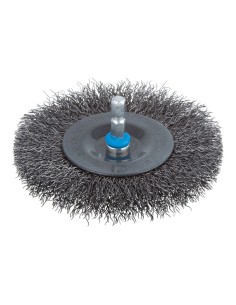 Cepillo de disco de alambre de acero vástago hexagonal ø100 x 10 mm