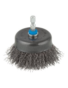 Cepillo de copa de alambre de acero, vástago hexagonal, ø75 mm