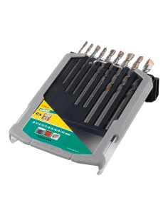 Broca especial para hormigón, juego 9 piezas, ø3,00 - ø10,00 mm