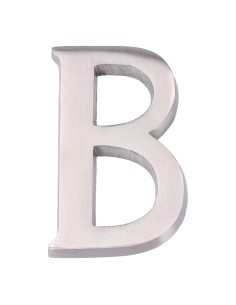 Letra b niquel mate 10cm fijación invisible edm