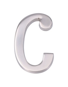 Letra c niquel mate 10cm fijación invisible edm