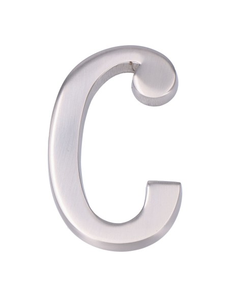 Letra c niquel mate 10cm fijación invisible edm