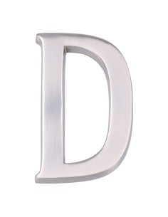 Letra d niquel mate 10cm fijación invisible edm