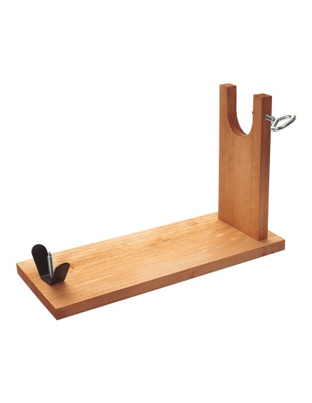 Jamonero modelo jaén de acero y madera 23 x 40 x 16 cm