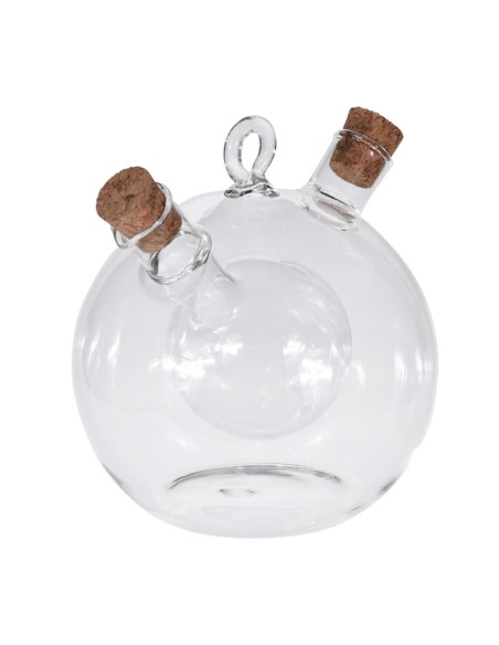 Aceitera y vinagrera de cristal 2 en 1 350 ml
