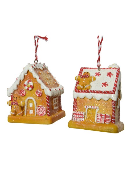 Casa poliresina gingerbread diseños surtidos 6,5x5x7cm