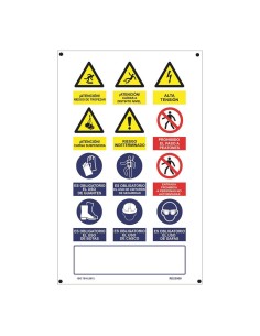 Cartel obra múltiple vertical pvc 0,4mm 500x900mm normaluz