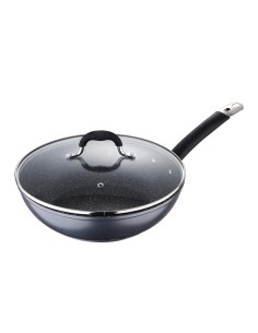 Wok aluminio forjado home edition con tapa ø28 x 8 cm