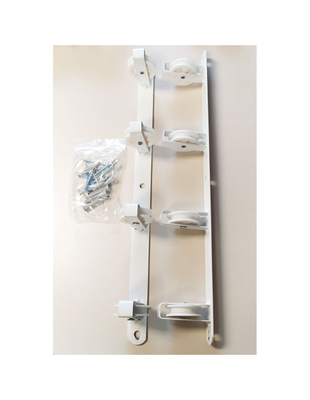 Tendedero de pared basic c/4 poleas blanco 47 x 5 x 5 cm