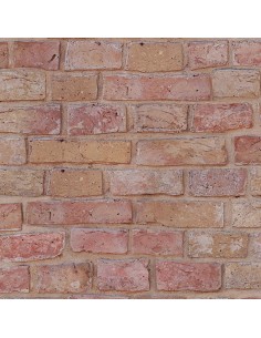 Rollo papel pintado alta calidad ladrillo rojo 0,53 x 10 m