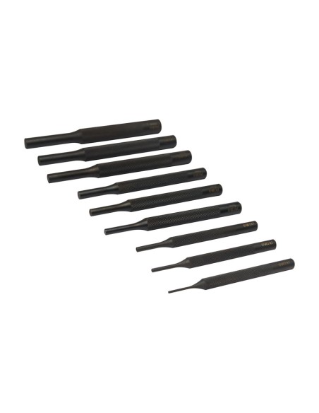 Botadores cilíndricos estriados (2,3,4,5,6,7,8,9,10 mm), juego de 9 piezas