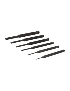 Botadores cilíndricos (2,3,4,5,6,8 mm), largos, juego de 6 piezas