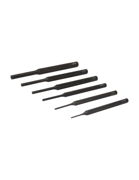 Botadores cilíndricos (2,3,4,5,6,8 mm), largos, juego de 6 piezas