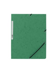 Carpeta con gomas cartón verde con solapas din a4