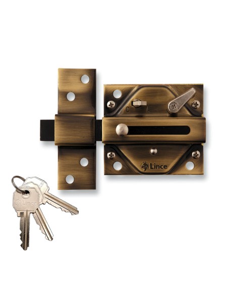 Cerrojo tradicional 2930 acabado bronce ingles 92930bi lince