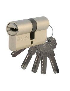 Cilindro de seguridad multipunto serie c2, leva larga, 32+32mm, niquel 9c253232n lince