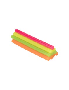 Barra de cola termofusible para decoración con varios colores flúor, ø8 x 120 mm , blister 20 uds