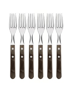 Tenedor de mesa jumbo polywood castaño 20,5 cm 6 uds