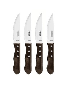 Cuchillos de asado jumbo polywood castaño 12,7 cm 4 uds